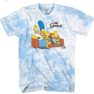 The Simpsons Tie-Dye T-Shirt Classic Graphic Tee 🛋️ NWT